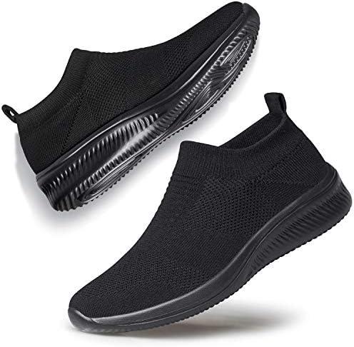 vibdiv Men's Slip-On Walking Shoes Casual Sneakers Lightweight Breathable for Everyday Wear, Size 48