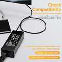 90W Power Cord Compatible with HP All-in-One Desktop PC 18'' 19'' 20" 21" 22" 23" 24"; 20-C434, 20-B013W, 20-C023W, 21-2024, 22-DF0013W, 22-DD0224, 23-B012, 24-G014, 24-DF0040 Power Supply Cord
