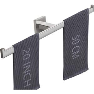 20-Inche Towel Bar for Bathroom Wall Mounted, Brushed Nickel Hand Towel Holder Towel Slipper Rack Towel Rod Heavy Duty Kitchen Bathroom Hardware Towel Organization and Storage,A9076BN-L5 (20 INCHE, Brushed Nickel)
