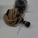 3 Light Plug in Pendant Light Cord 22FT Industrial Farmhouse Hanging Lamp with Twisted Hemp Rope Independent Triple Switch Hanging Light Chandelier for Dining Room Kitchen Black Finish