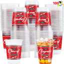 JOYIN 100 Pcs 16oz Graduation Party Plastic Cups (Red), Grad Disposable Cups for Class of 2026 Graduates, PET Cup Tableware Bulk for 2026 High School College Graduation Grad School Party Supply Decor
