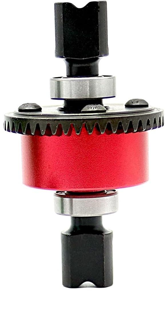 Front Rear 43T Differential & 10T Main Gear Upgrades Part for 1/7 FIRETEAM Mojave 6S BLX/1/8 KRATON Notorious Outcast Talion 6S BLX, ARRCat Steel #45 Front Rear Diff Set, Red
