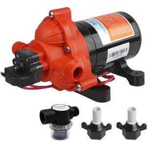 SEAFLO 33 Series DC Diaphragm Pump12V, 3.0 GPM, 45 PSI, Self-Priming, Run Dry Safe, Built-In Pressure Switch | Ideal for Marine, RV, and Water Systems