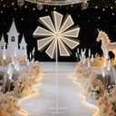 Wedding Electric Windmill Floor Lamp: Giant Moving LED Wind Spinning Light Decoration with Movement - Big Movable Decor Props for Birthday Party Bridal Shower Baby Shower Live Room