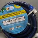 U.S. Pool Supply Pool Vacuum Hose - 1-1/2" x 25' Professional Heavy Duty Pool Hose for Inground, Spiral Wound with Kink-Free Swivel Cuff - Connect to Vacuum Heads, Skimmer, Cleaner, Filter Pump Inlet