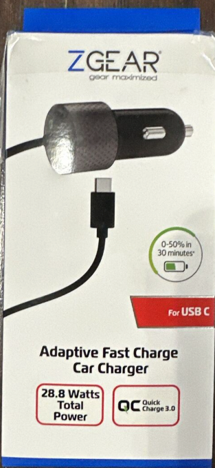 Adaptive Fast Charge Car Charger 28.8Watts