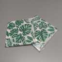 Pack of 50, Tropical Jungle Leaf Napkins, Green Monstera Palm Leaf Design Disposable Paper Napkins for Hawaiian Luau Party, Safari Birthday, Beach Wedding, Summer Party Supplies, 13x13 Inches Unfolded