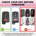 ACEBOY for Toyota Key Fob Cover, Soft TPU Protection Case with Keychain for Toyota Sequoia Highlander XLE Camry Corolla XSE RAV4 Tundra Tacoma (Pink,4 Buttons)