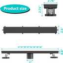 Neodrain 28 in Matte Black Linear Shower Drain- with 2-in-1 Flat & Tile Insert Cover, 304 Stainless Steel Rectangle Shower Floor Drain,Floor Shower Drain