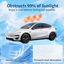 2026 Upgrade Tesla Model Y Juniper Sunshade Roof (Gray) | No Gaps, No Sag, Heat Insulation, Foldable to Store, with Nano Ice-Crystal Coatings, For Tesla Model Y 2025 2026 Juniper