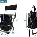 Pickleball Chair Backpack with Backrest Folding Stool Chair Compact and Paddle Sleeve for Men and Women, Supports 225 lbs