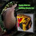 BDYDT Wall Art Snake Building Blocks Set; A Wall Decor Set for Adults Who Love Creative Hobbies(2376 Pieces) Toys Gifts for Kid and Adult