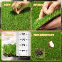 FREADEM Artificial Grass Astroturf Rug 4 FT * 6 FT, Realistic Fake Grass Mat with Drainage, Indoor Outdoor Lawn Turf for Pets Dogs, Garden, Patio, Balcony, Backyard, Custom Size