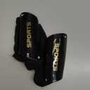 Soccer Shin Guards for Kid Youth Teen Adult - Shin Guards Sleeves with Inserted Pocket Cushion Protection Reduce Shocks and Injuries for TeamSports (Small, Black)