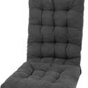 POMIU Rocking Chair Cushions Sets Indoor Office & Dining Chairs (Dark Grey)