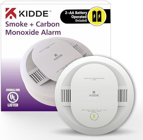 Kidde 900-CUDR Smoke & Carbon Monoxide Detector, AA Battery Powered, LED Warning Light Indicators, 1 Pack