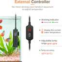 hygger Mini Fish Tank Submersible Heater 20W for 1-5 Gallons Desktop Betta Aquarium Heater with Digital Display Controller Adjustable Temperature