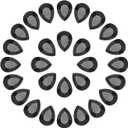 MECCANIXITY 100Pcs 13 x 18 mm Teardrop Rhinestones Acrylic Pointed Back Rhinestone Beads Gems for Jewelry Making Costume Crystal Embellishments Crafts,Black
