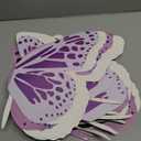 Frienda 24 Pcs Large Butterfly Party Decorations 3D Purple Mariposas Grandes Para Decoration 17.7" 15.7" 13.8" Self-adhesive Giant Hanging Butterflies Wall Decor for Birthday Baby Shower Wedding Decor