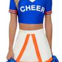 Khanda Cheerleader Costume for Women Sexy Cheerleading Outfit 2025 High School Girl Party Halloween Cheer Uniform Outfit S