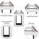 KBG Tall Cake Boxes 12 Pcs 12x12x14 and 14x14x16 Inches With Window and Handle,Disposable Large Tiered Cake Carrier Cake Containers 12Inch 14 Inch