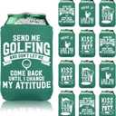For Golf Party Decorations,Beer Can Cooler Funny Koozies For Bachelorette Party Gifts Neoprene Insulator Drink Glasses (12)