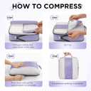 10 Set Compression Packing Cubes for Travel Essentials,Compressible Expandable Packing Cubes for Suitcase,OlarHike Luggage Organizer Bags for Travel,Handy Helper for Organizing Clothes(Purple Gray)