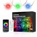 iHomey 50ft Permanent Outdoor Eaves Light with 30 LED, Waterproof Smart RGB Light with App/Remote Control, for Christmas, Halloween