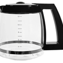 12 cup  Replacement coffee glass Garafe Coffee Maker Models DCC-1200, DCC-1100BK, DCC-2650, CHW-12, CHW-12P1, DGB-550BK, DGB-550BK1, DGB-625BC, DGB-700BC, and SS-12 | Part# DCC