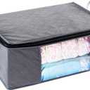 Storage Bins Storage Bags Closet Organizers Sweater Storage Clothes Storage Containers, 3pc Pack, Gray (G01)