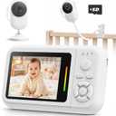 Baby Monitor with Camera and Audio, 2.8" Screen No WiFi Baby Monitor for Nursery and Travel, Portable Baby Camera Monitor with Auto Night Vision, VOX, 2-Way Talk, Temperature Sensor & Lullabies
