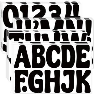 150 PCS Letter Stickers Large Bulletin Board Letters Alphabet Number Stickers Vinyl Waterproof Self-Adhesive Stick on Letters for Poster Board Mailbox Crafts Classroom Home Party Decor(Black, 3 Inch)