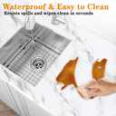2 x Non-Adhesive Shelf Liners for Kitchen Cabinets and Drawers Waterproof & Anti-Slip 2-Layer Cabinet Liners, Cuttable Contact Paper for Shelves, Fridge, Toolbox, Pantry