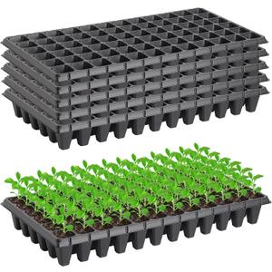 360 Cells 2010 Inch Seedling Plug Trays - 5 PCS 54x28cm Reusable Seed Starter Container for Nursery Growing Plants Propagation Germination GDPL02S72A 1.5"x1.5" Grid, 2.2" Depth72 Grids/Tray