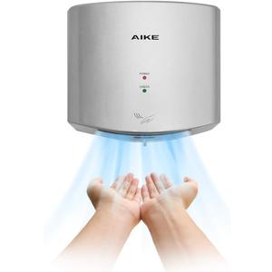 AIKE Air Wiper Compact Hand Dryer 110V 1400W Silver (with 2 Pin Plug) Model AK2630