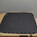 SUPERJARE 0.56'' Thick 12 Pcs 48 Sq Ft Rubber Top Exercise Equipment Mats, High Density EVA Foam Mats with Rubber Top, Interlocking Gym Flooring for Home Gym, Protective Workout Mat, Black/Grey