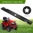 138971 Mower Blades Fits for Craftsman/Hus qvarna/Pou LAN 42" Lawn Tractor, 138498 High Lift Blades Replace for 532138971, 127843, 134149, 531307224, 2 Pack