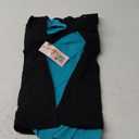 V FOR CITY Women's Shelf Bra Tank Tops Racerback Workout Camis Yoga Shirt Cotton Undershirt 2 Pack (Large, Black/Aqua)