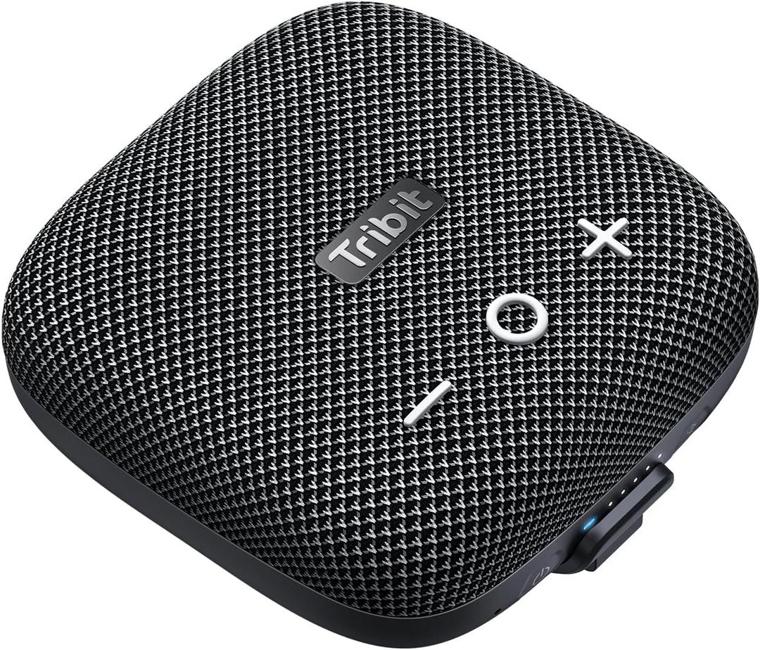 Tribit StormBox Micro 2 Wireless Portable Speaker: 10W Loud Deep Bass Sound, IP67 Waterproof Bike Speaker with Bluetooth 5.3, 12Hrs Playtime, TWS Pairing for Camping Travel Hiking (Black)