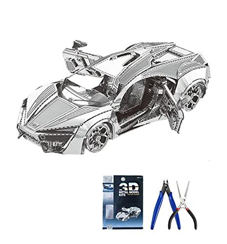 feiwo DIY 3D Car Metal Model Puzzle 3D Laser Cut Jigsaw Craft Kits 3D Metal Model Kit for Adults Birthday Gift Collection Brain Teaser Puzzles