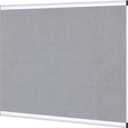 VIZ-PRO Notice Board Felt Gray, 48 X 36 Inches, Silver Aluminium Frame