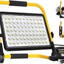 200W LED Work Light, 20000LM 6500K Work Lights on Stand, Portable Work Light, 4M 13.1FT Cord with Plug, IP66 Waterproof Flood Light Construction Lights Worklight for Job Site Repairing Workshop Garage