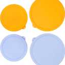 4 Cup 7 Cup Round Silicone Replacement Lids for Pyrex Glass Bowls, 4 Pack, Microwave & Dishwasher & Freezer Safe (Container not Included)