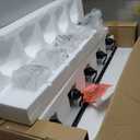 Vanity Lights for Bathroom Large 40", Farmhouse Rustic Vanity Light with Bubble Glass Shades, Gray 5 Light Bathroom Lighting Fixtures Over Mirror, Bath Wall Sconce Home Decor (Grey Metal)