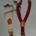 Pet Soft Dog Suspenders 2 Pieces Female Dog Diaper Suspenders for Dogs Diaper Keeper Suspender for Dogs Skirt, Doggy Dress (Brown & Burgundy, XS/S)