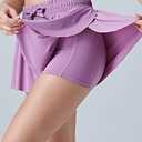 1 Pack Womens Flowy Athletic Shorts 2-in-1 Butterfly Running Shorts with Built-in Spandex Liner, Casual Workout Gym (Small Purple)