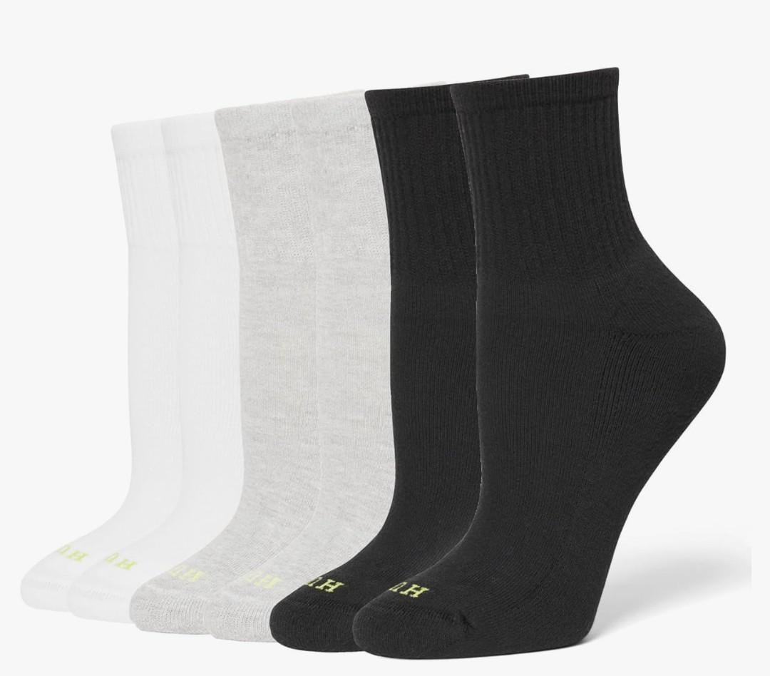 HUE Women's Mini Crew Socks (6-Pack), One Size