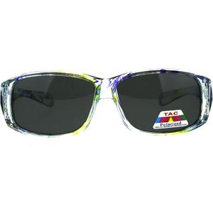 Pastle Polarized Womens Floral Print Fit Over Rectangular  Sunglasses
