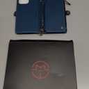 Defencase Compatible with iPhone 13 Pro Max Case Wallet with RFID Blocking Card Holder for Women Men, PU Leather Magnetic Snap Flip Zipper Strap Wallet Phone Case Fit for iPhone 13 Pro Max, Dark Blue