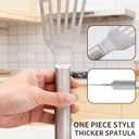 KSENDALO One-Piece Stainless Steel Fish Spatula  Flexible Slotted Turner with Thin Angled Blade and Hollow Grip, Ideal for Fish, Eggs, Omelettes, Safe for All Cookware